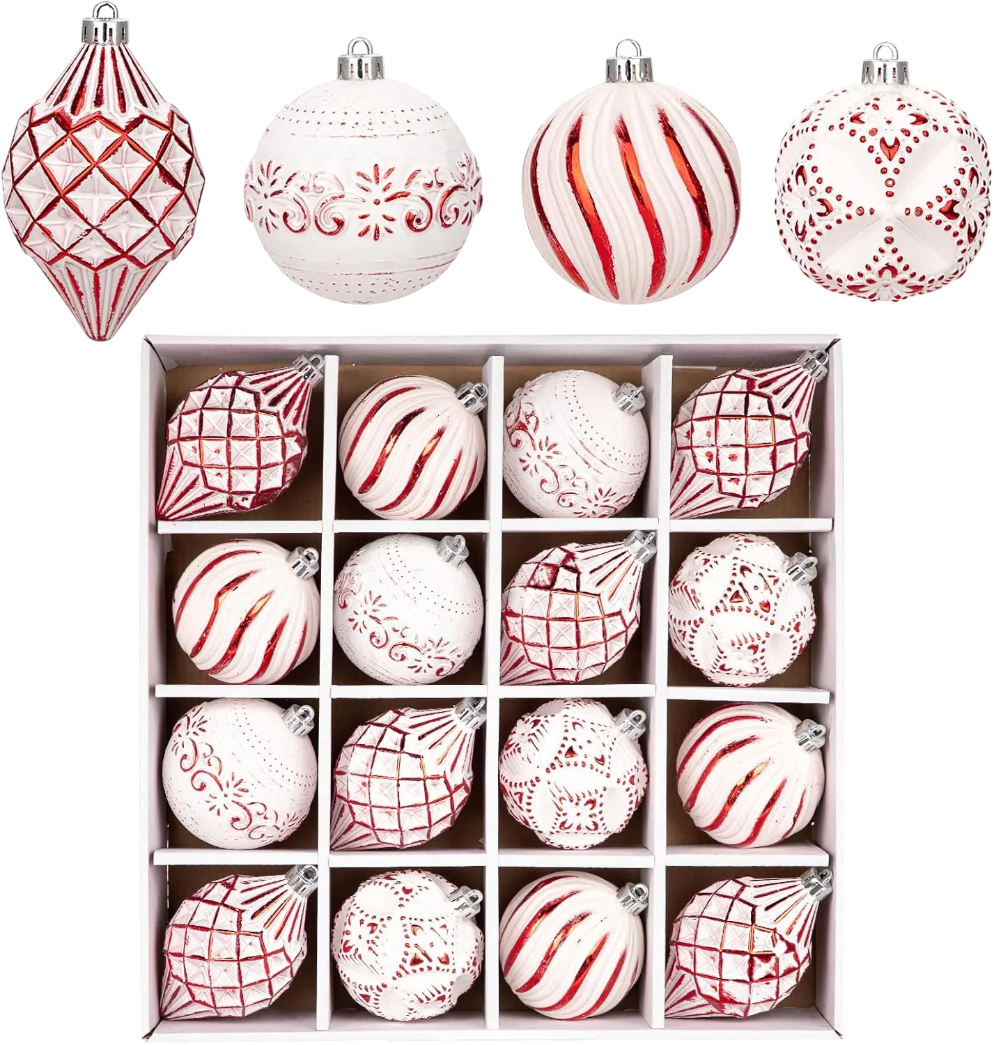 Shatterproof Christmas Ball Ornaments Set